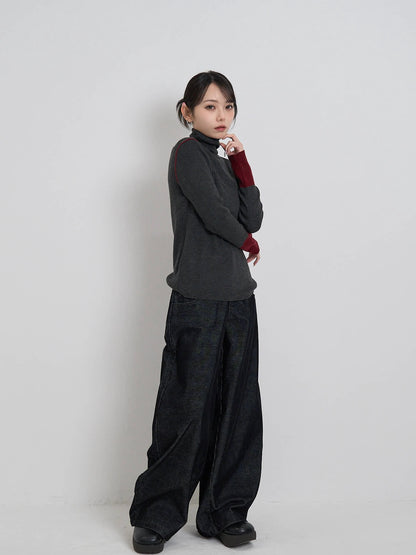 color point turtleneck knit