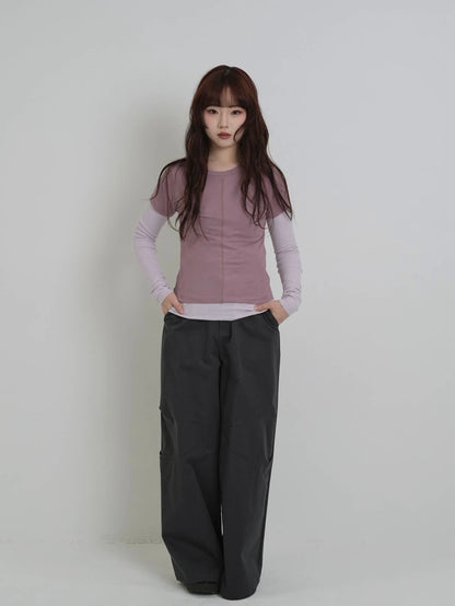 contrast layered tops