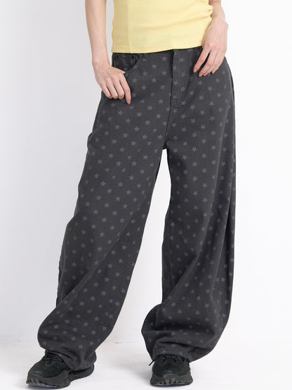 star dot balloon pants