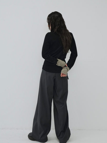 bicolor button round tops