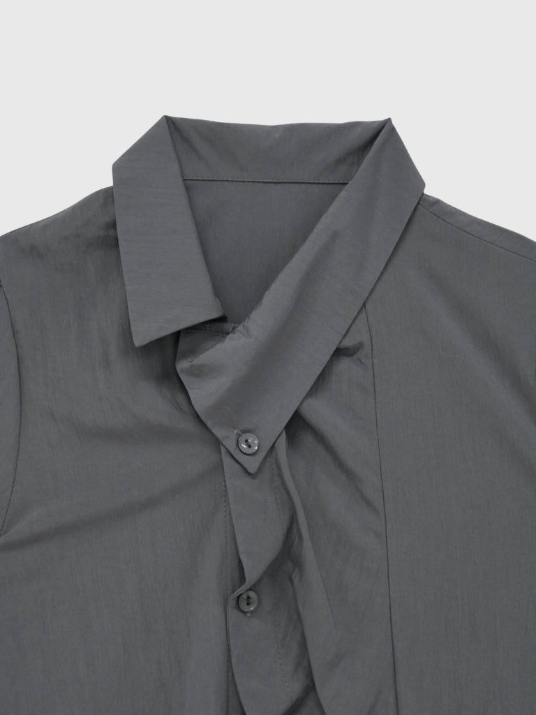 pleated draped blouse