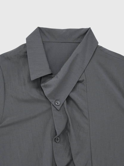 pleated draped blouse