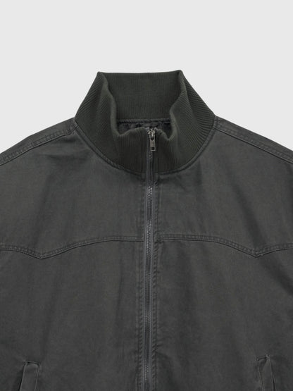 double zip high neck jacket