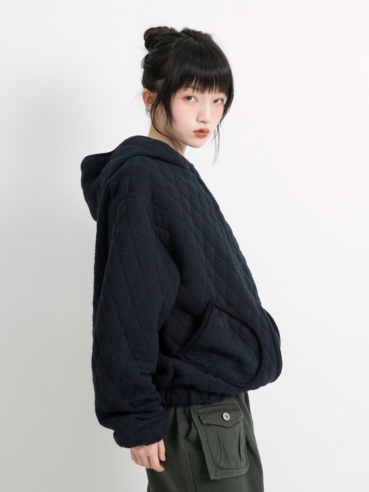 soft quilting hoodie