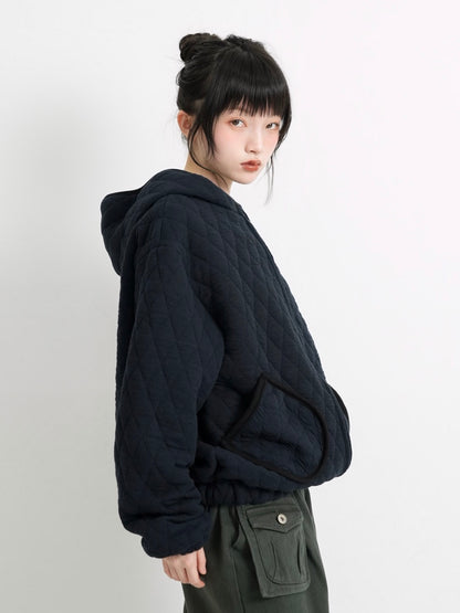 soft quilting hoodie