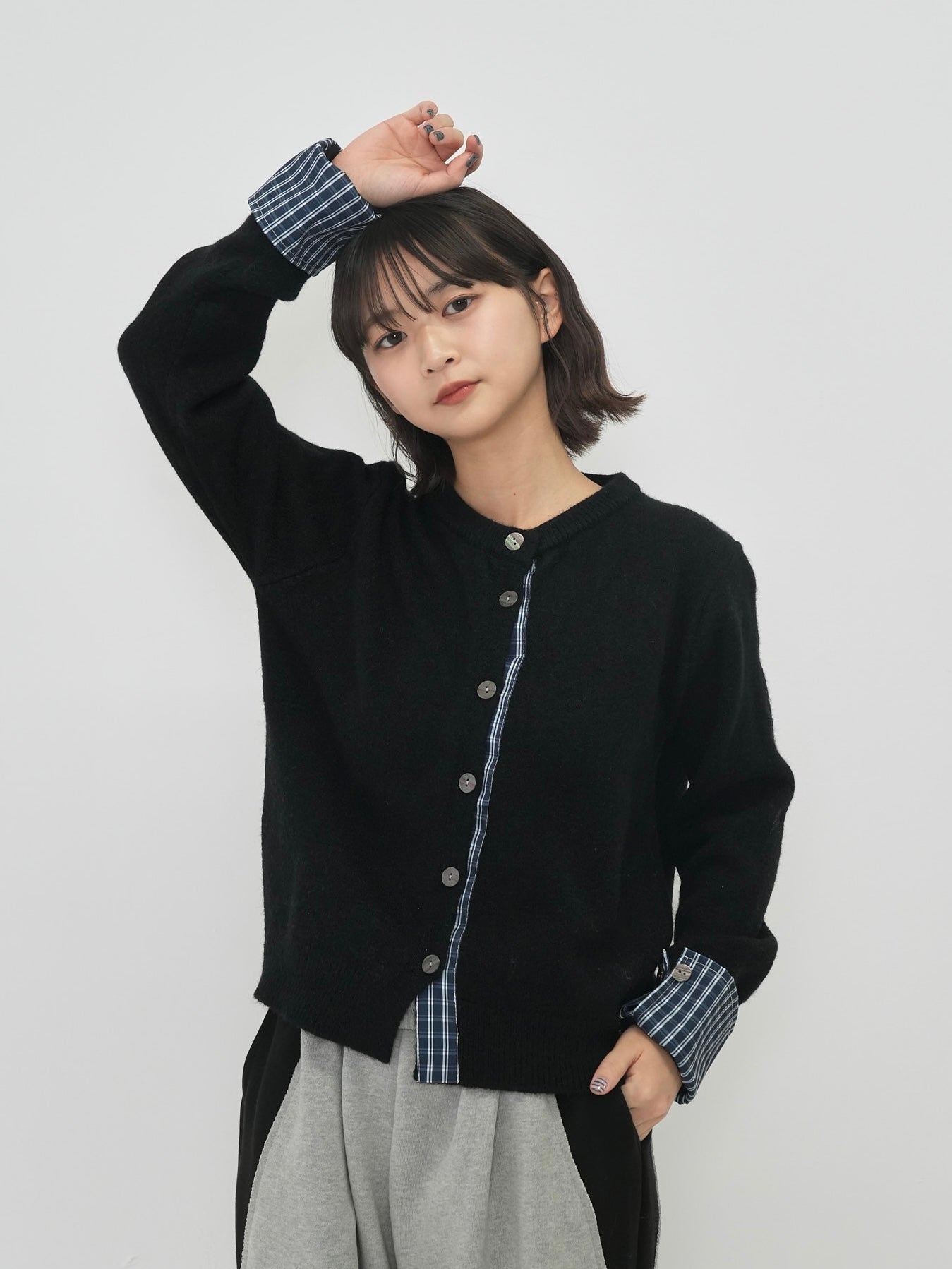 check shirt knit
