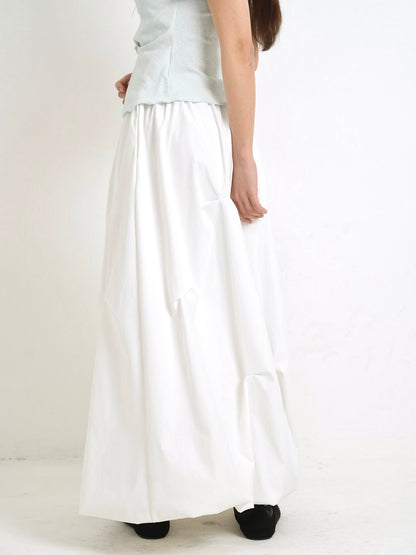 pintuck balloon skirt