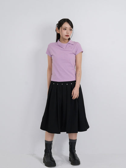 mini collar compact tops