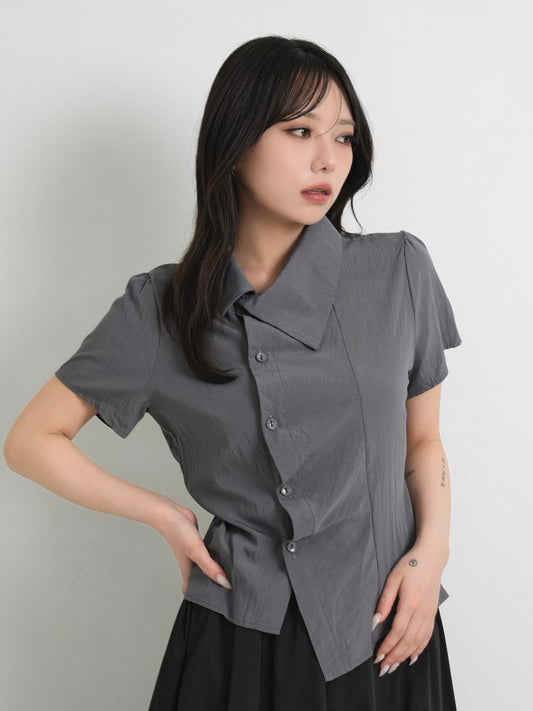 pleated draped blouse