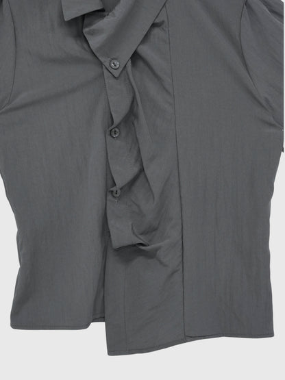 pleated draped blouse