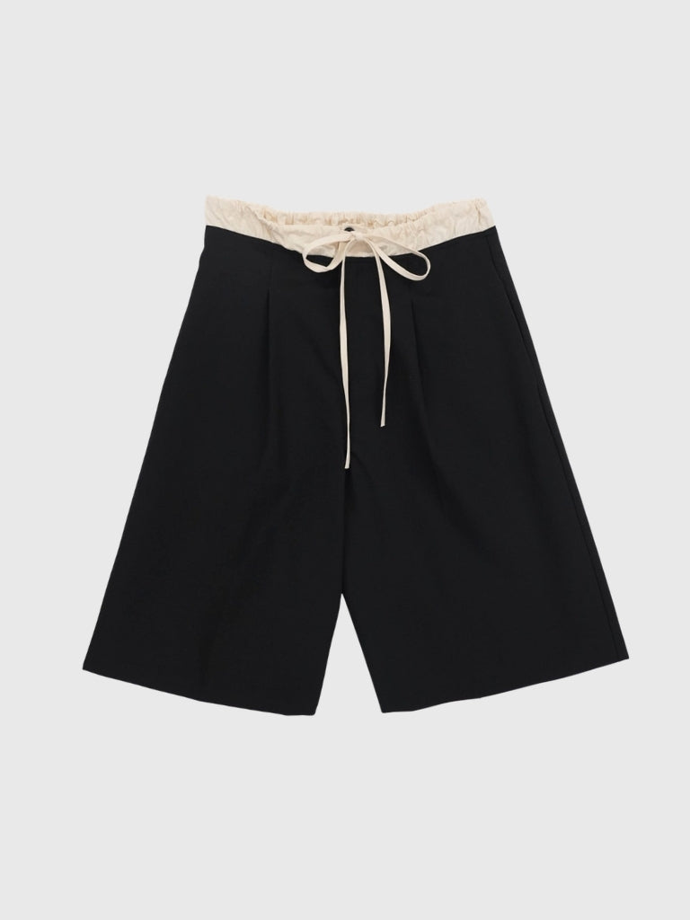 wide silhouette half pants