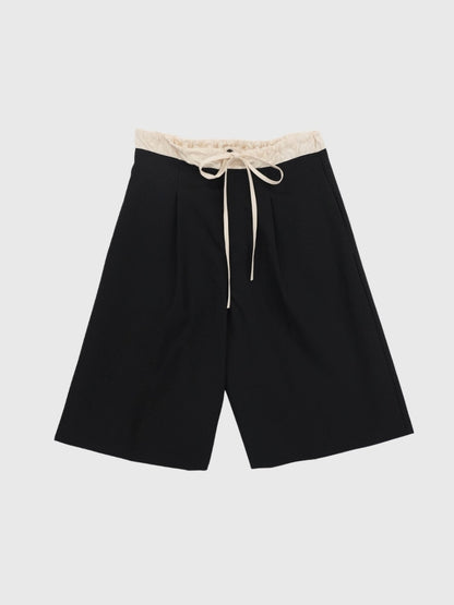 wide silhouette half pants