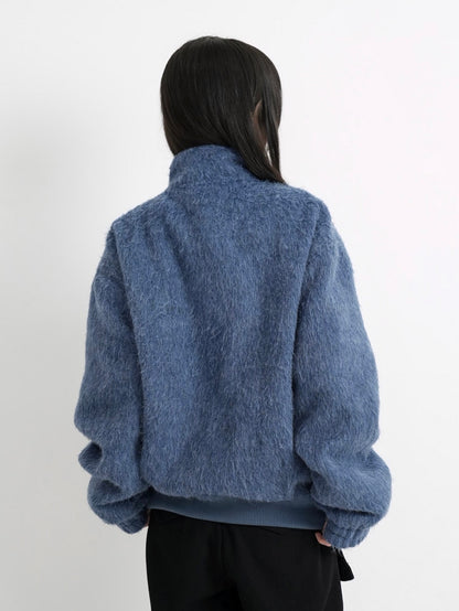 mohair snap blouson