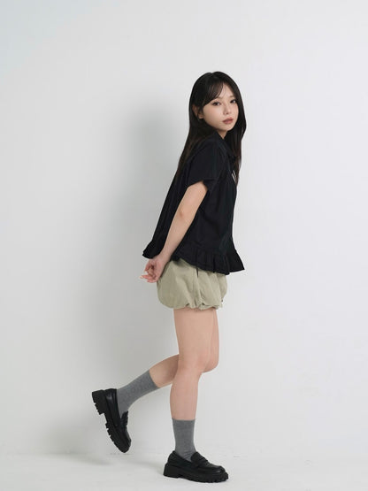 gather frill blouse