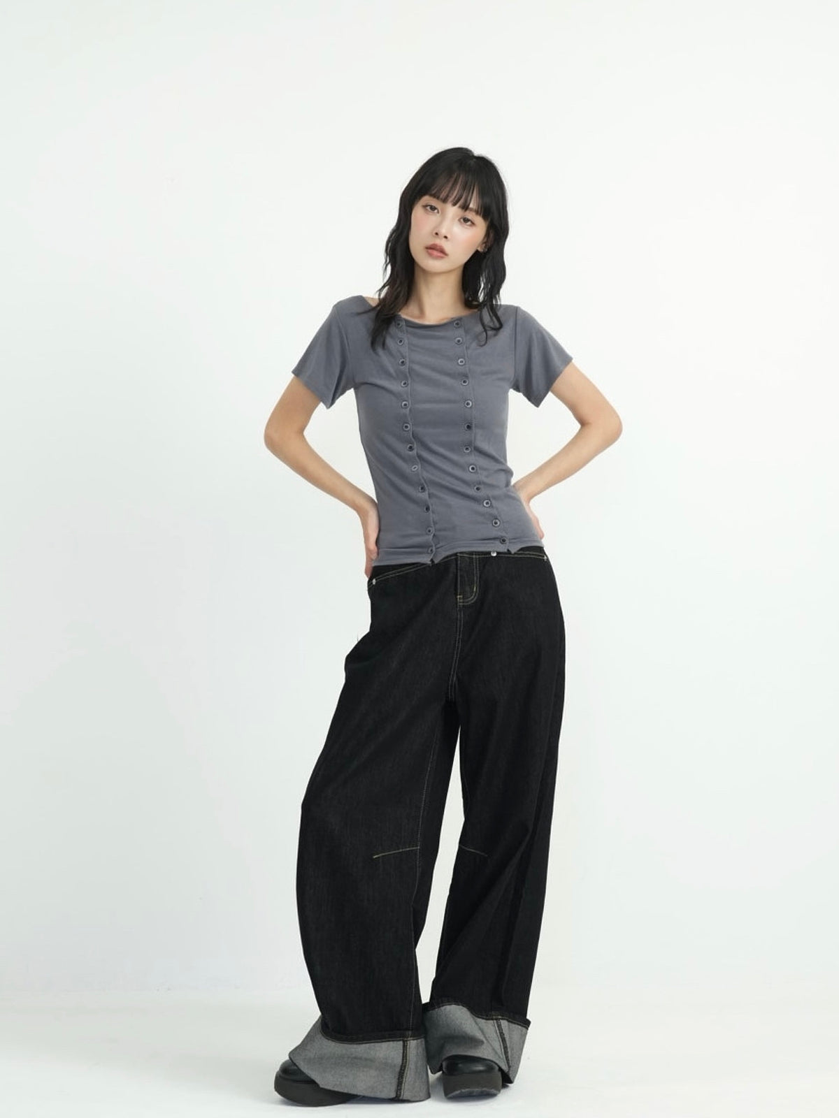 double button tops