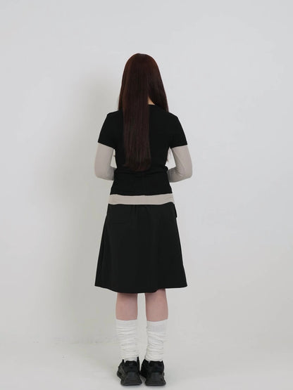 contrast layered tops