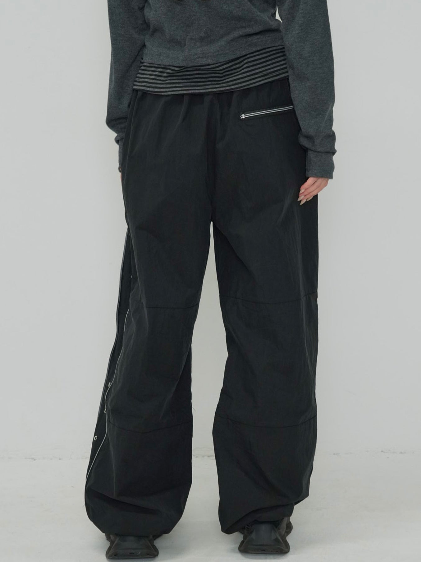 side zip eyelet pants