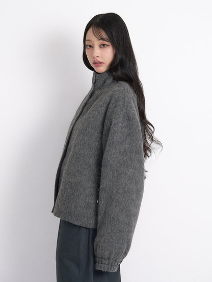 mohair snap blouson