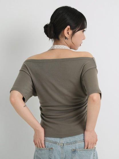 drape dot layered tops
