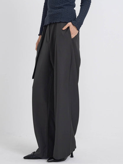 waist cord wide pants