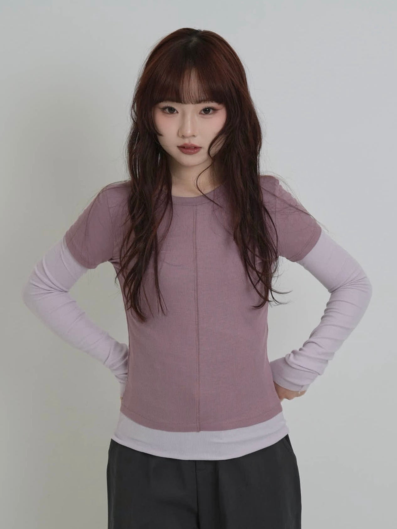 contrast layered tops