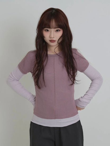 contrast layered tops