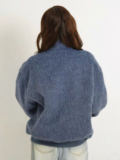 mohair snap blouson