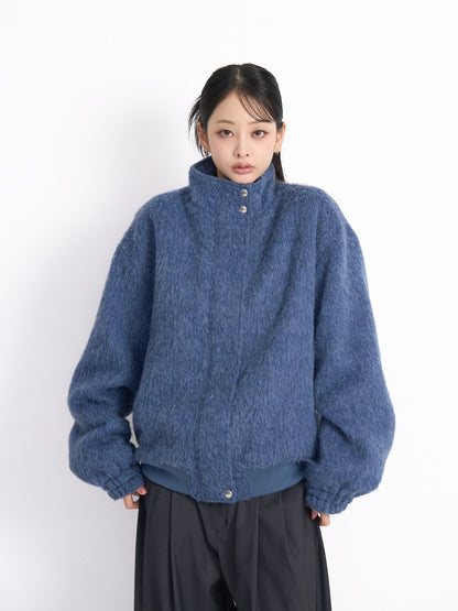 mohair snap blouson