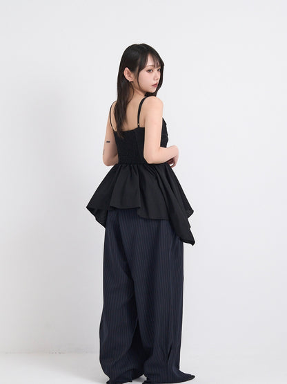 shirring peplum tops