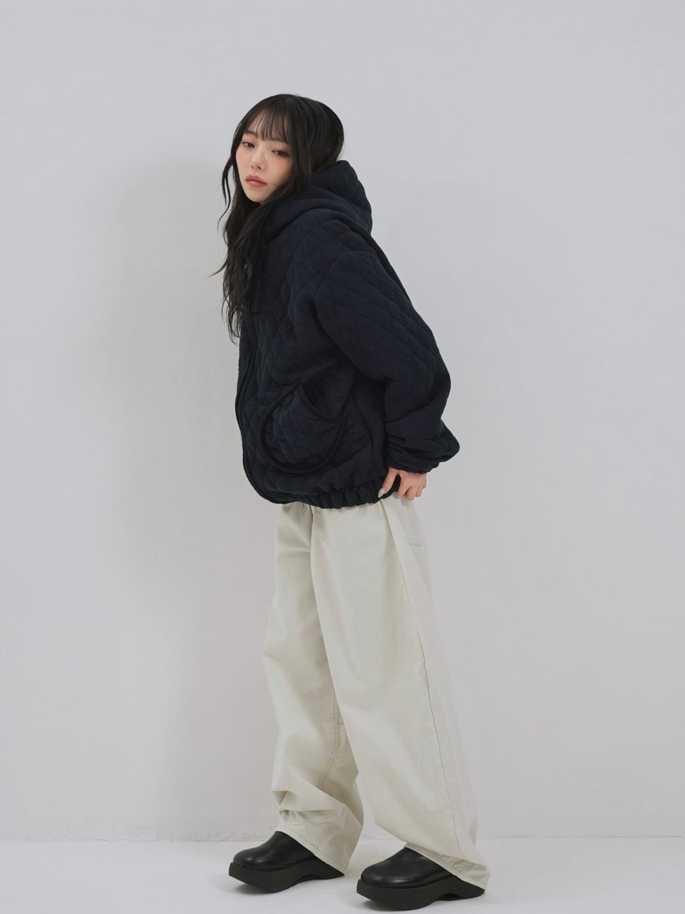 soft quilting hoodie