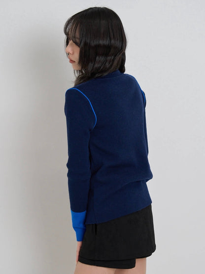 color point turtleneck knit