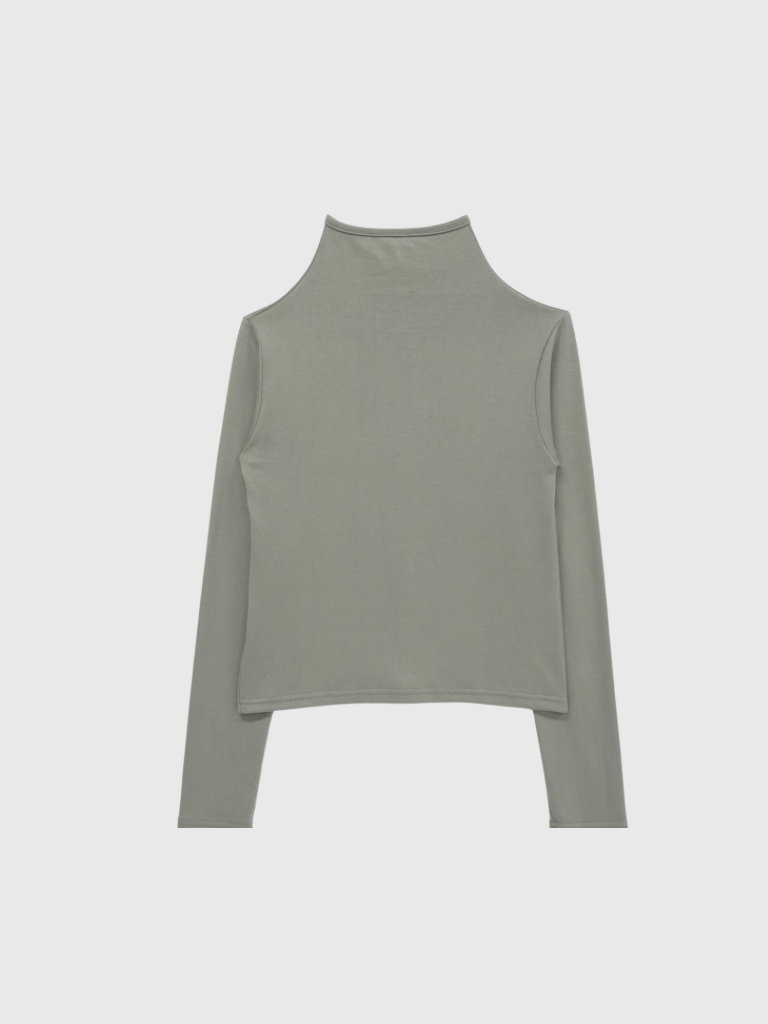 high neck fitted cardigan