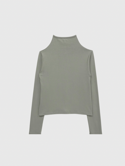 high neck fitted cardigan