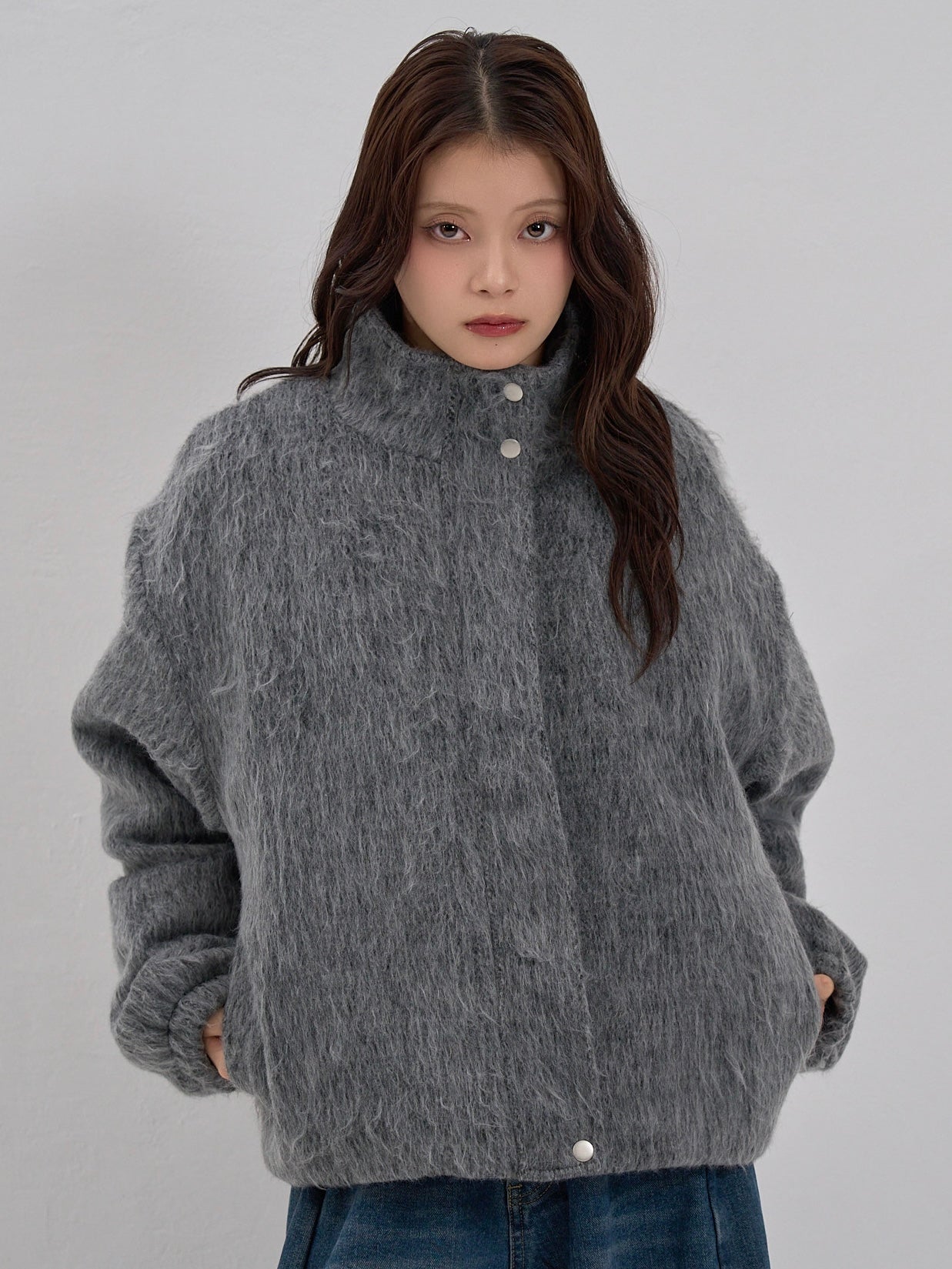 mohair tuck blouson – enewdnina