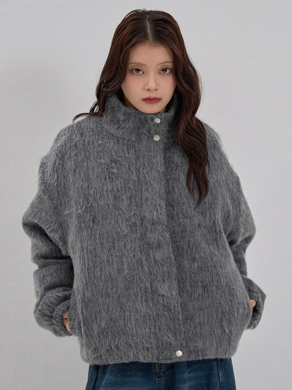 mohair tuck blouson