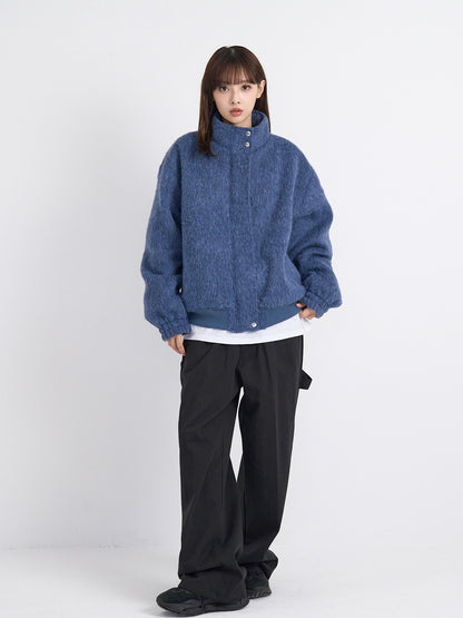 mohair snap blouson
