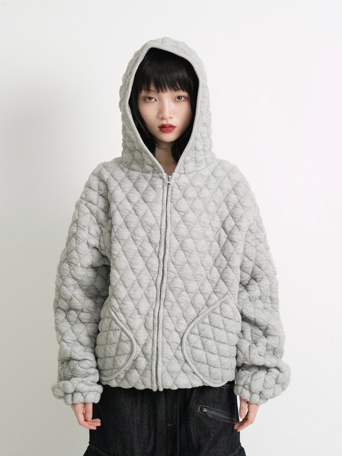 soft quilting hoodie