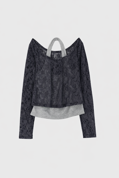 layered lace halter tops