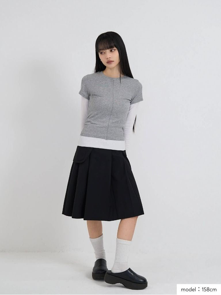 contrast layered tops