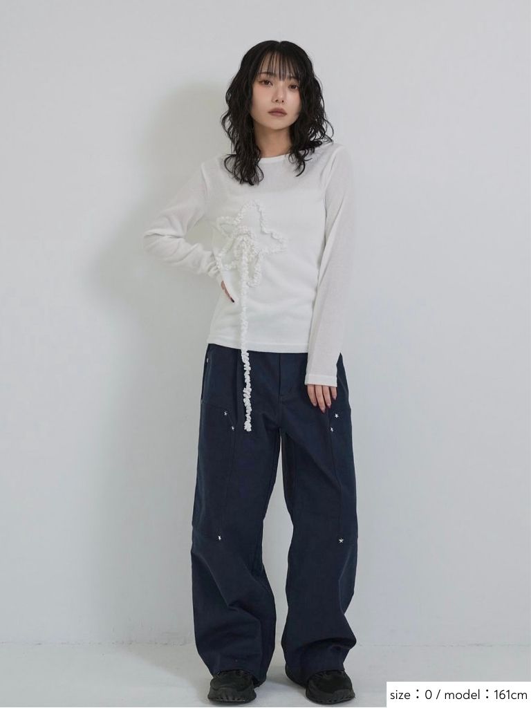 mini studs wide pants