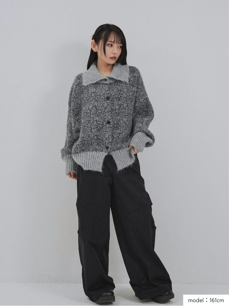 hairy mix turtle knit