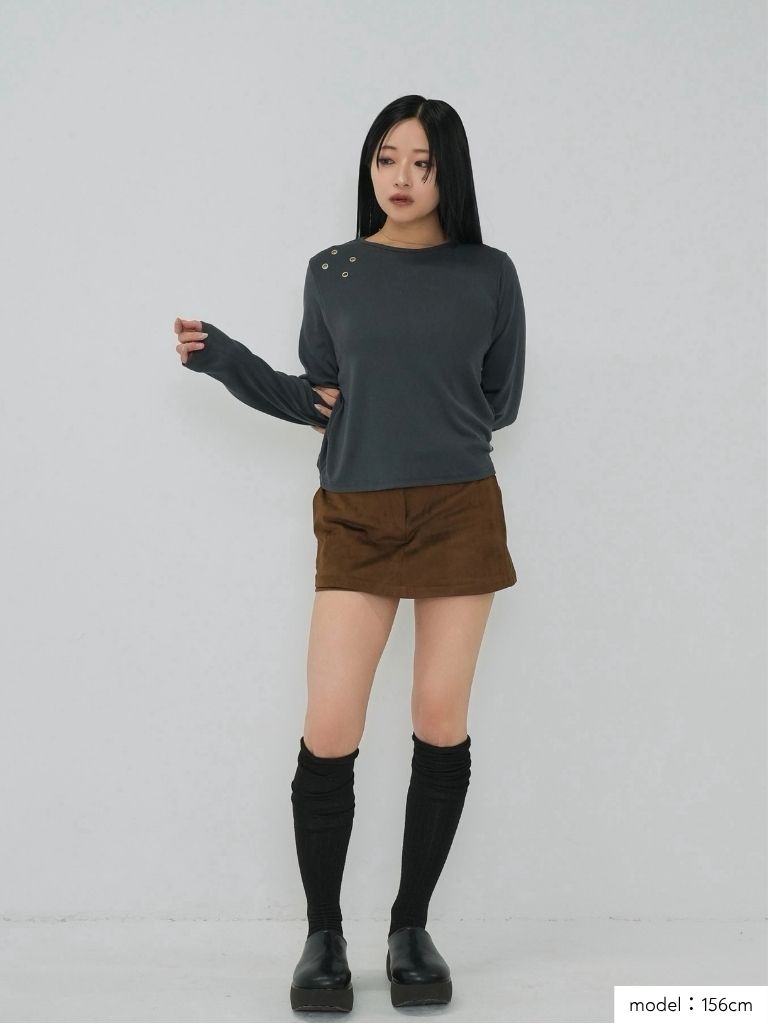 suede mini skirt pants