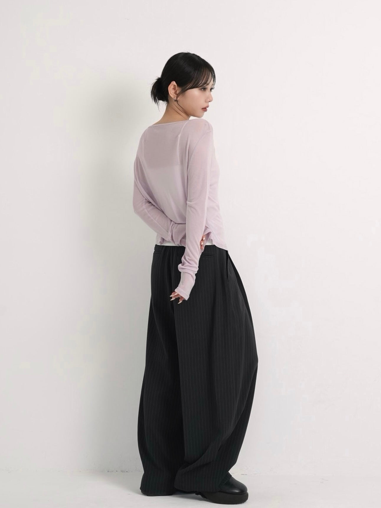 sheer button cardigan