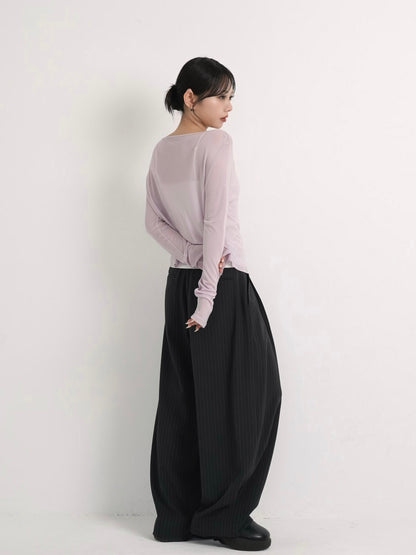 sheer button cardigan