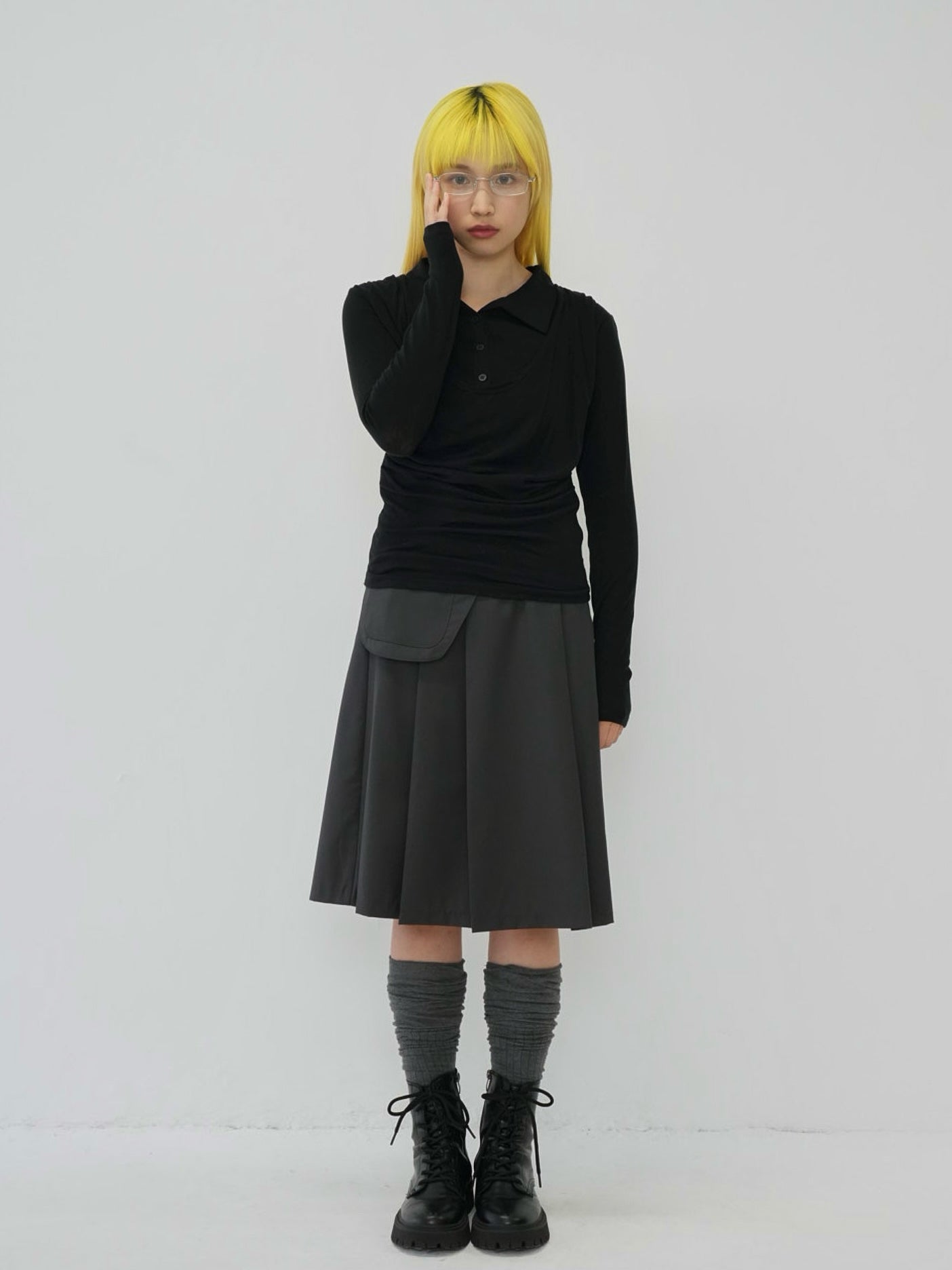 curve collar tops