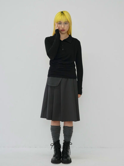 curve collar tops