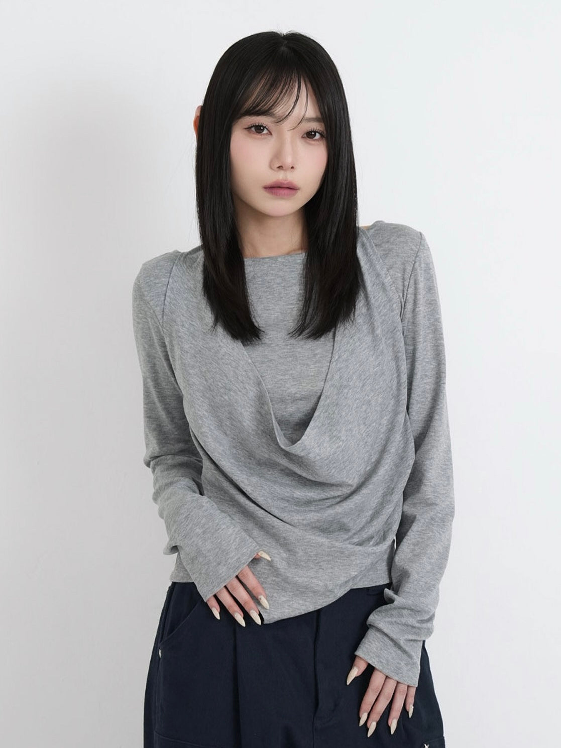 halter drape tops