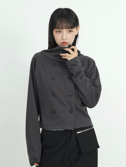 minimal double button cardigan