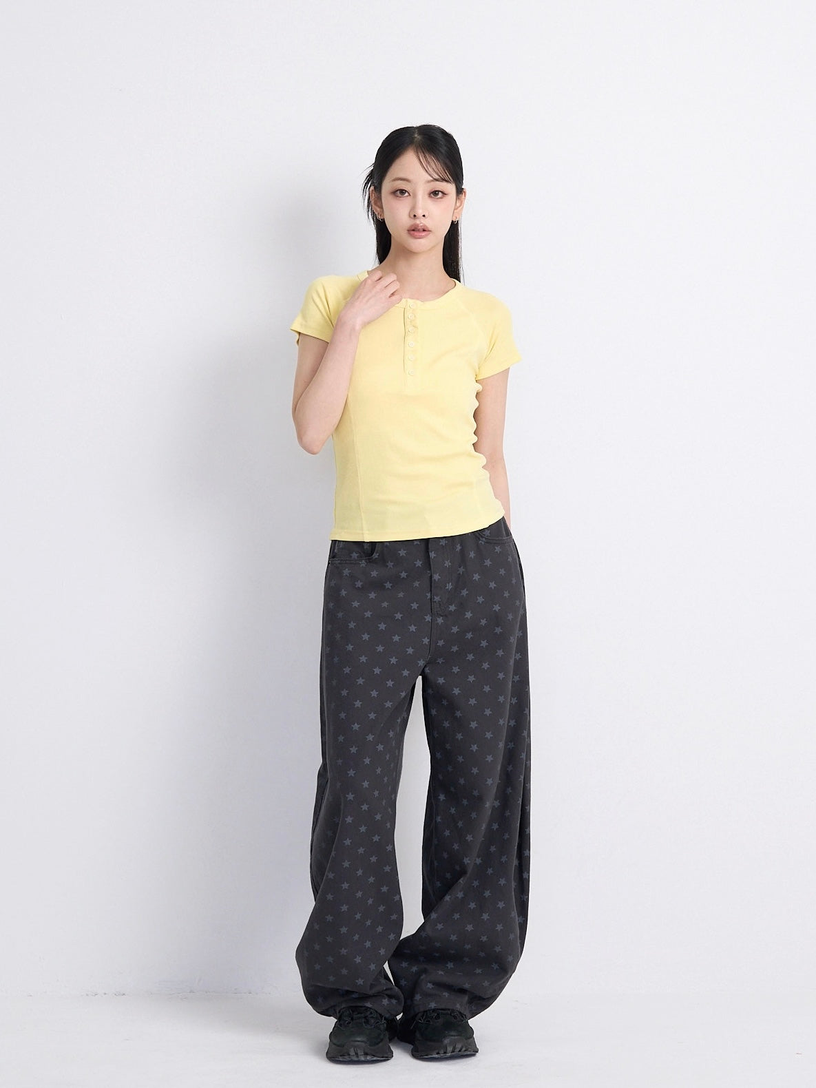 star dot balloon pants