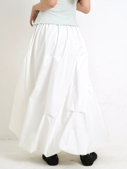 pintuck balloon skirt